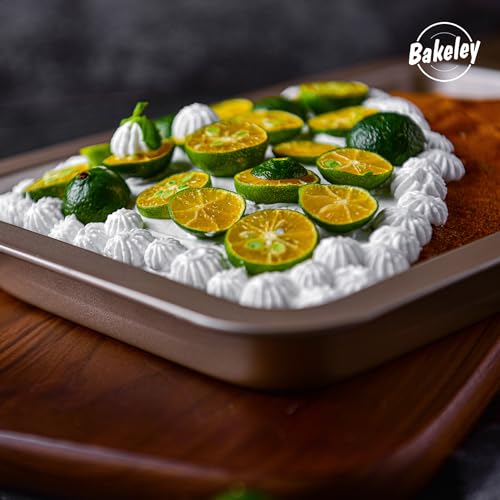 10 Inch Rectangular Baking Pan 2 Pack Carbon Steel Tray for Oven Roasting - size: 10" Shallow Rectangle 2Pcs
