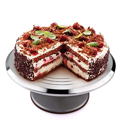 Cake Stand Rotating 12", Cake Spinner for Decorating, Wedding, Aluminium
