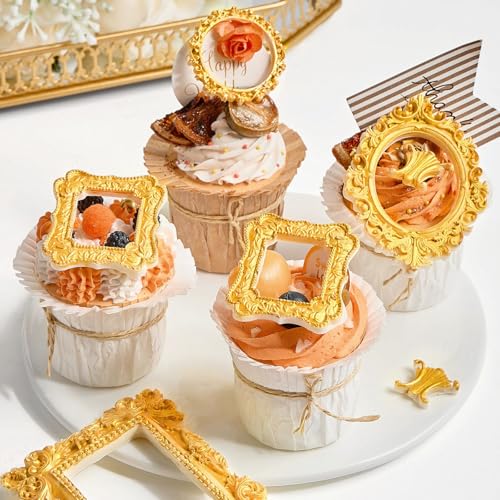 JOERSH Baroque Frame Silicone Fondant Mold, 4Pcs - style: Frames & Corners