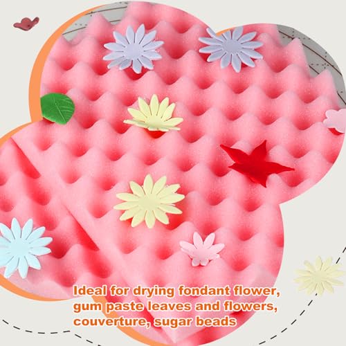 2Pcs Fondant Sugar Flower Drying Wavy Foam Mat