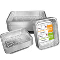 USA-Made Aluminum Foil Pans - Set of 25 Full Size 21" x 13" and 50 Half Size 9" x 13" Disposable Aluminum Trays for Chafing Racks - Great for Cooking, Heating, Food Storing - style: 75 Pans