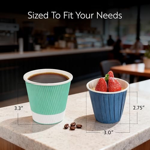 Restaurantware 4 oz Round Midnight Blue Paper Tall Baking Cup, 200 Pack - color: Midnight Blue, size: Tall