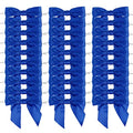 AIMUDI Royal Blue Satin Ribbon Twist Tie Bows - 3.5" Pretied Bows for Crafts, Gift Wrapping & Hanukkah Ornaments - 50 Counts - color: Blue Royal