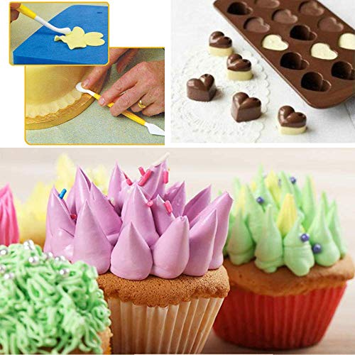 289PC Cake Decorating Kit with Cake Stand Turntable, Cake Baking Supplies 100+1 Piping Bags, Offset & Straight Spatulas Tools Set, 51 Numbered Piping Tips with Pattern Chart - color: 290PC