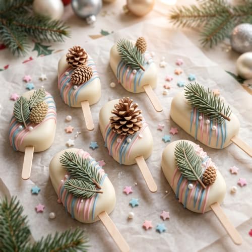 3D Pine Needles Branches Fondant Molds Pinecone Silicone Mold - color: Style N