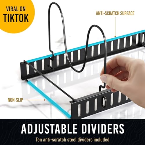 Norcalway Expandable Pots and Pans Lid Organizers - 14 Dividers - size: 14 Divider
