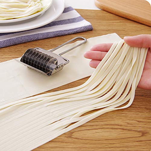 Pasta Maker, Stainless Steel Noodle Cutter Roller, Manual Pasta Dough Cutter
