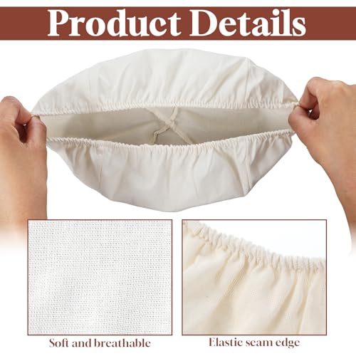 4 Pack Banneton Liners, Reusable Washable Bread Proofing Covers