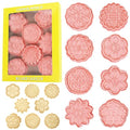 Flower Cookie Cutters 8Pcs Fancy Floral Biscuits Molds for Party Favors - color: Flowers E