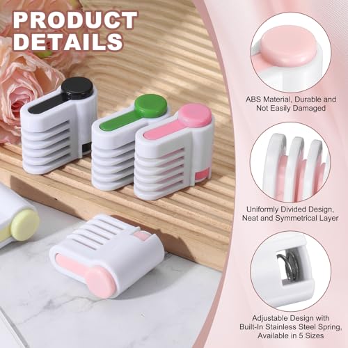 uxcell 2Pcs Cake Leveler Slicer DIY Cake Slicer 5 Layers Light Pink - color: Light Pink