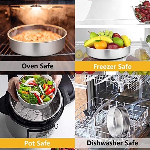 P&P CHEF Cake Pan Set of 3, 8" + 9.5" + 11" Round Baking Layer Cake Pan Tin - size: 8" + 9.5" + 11"