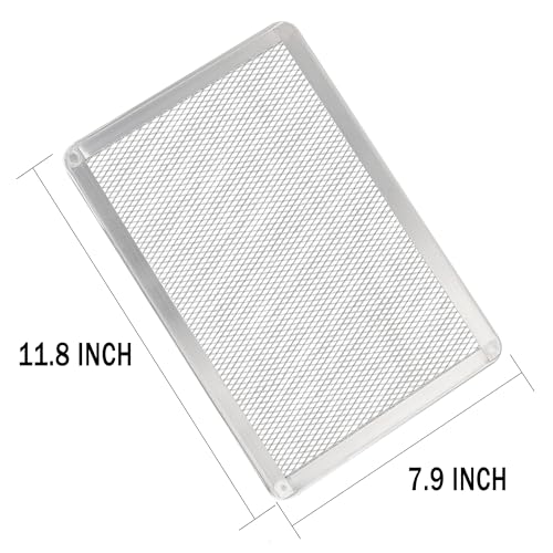 Pizza Screen 8 x 12 Inch 2 Pack Rectangular Aluminum Pizza Pan Restaurant-Grade Flatbread Screen Pizza Crisper Pan,Oven-Safe - size: 8×12 inch Pizza Screen