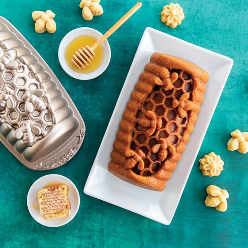 Nordic Ware Honey Hive Loaf, 6 Cup, Toffee - size: 6 Cup, style: Honey Hive Loaf