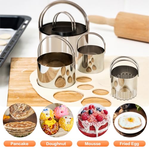 Pastry Cutter, Biscuit Cutter, Dough Scraper, Bread Lame - color: 5 pcs black