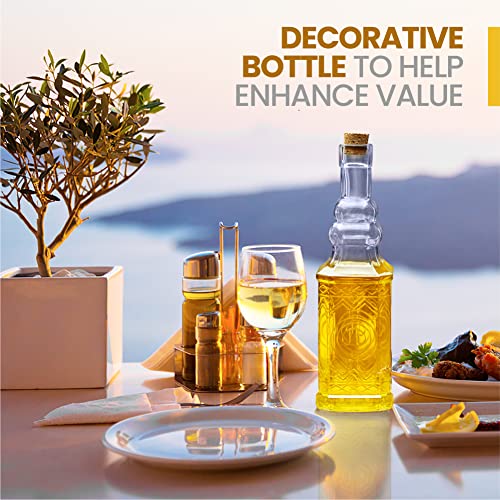 BULK PARADISE Assorted Clear Glass Bottles with Corks, 6 Pack, 2.5in X 9in, 16oz - color: Clear