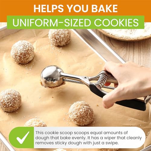 Spring Chef Medium Stainless Steel Cookie Scoop, #40, 1.7 Tablespoon, Black - color: Black, size: #40 - Medium - 1.7 Tbsp