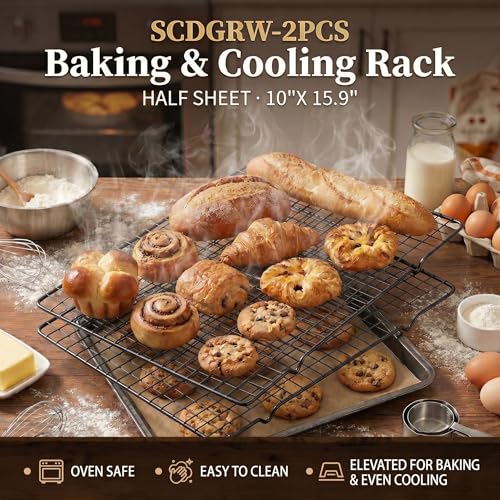 Cooling Racks for Cooking 2-Pack, 10" x 16" - color: Cooling rack*2
