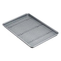 Amazon Basics Ceramic Nonstick Baking Sheet & Cooling Rack Set, Dishwasher Safe, Oven Safe, Half Sheet Size, Gray, 1-Pack - size: Half Sheet - 1 Pack