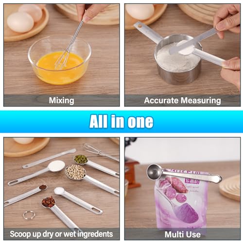 Unichild 14 Piece Stainless Steel Measuring Cups and Spoons Set