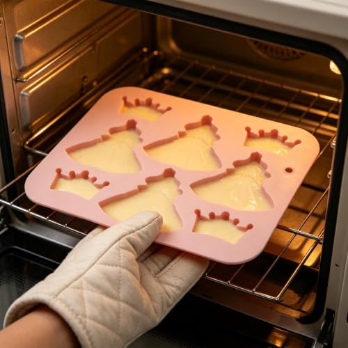 Princess & Crown Silicone Candy Baking Mold, 2 Pack - color: Pink-XY088