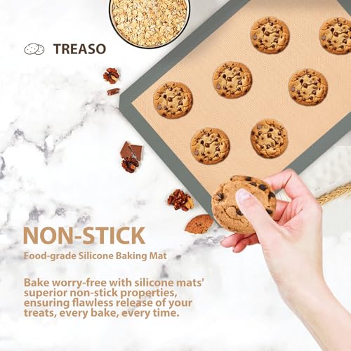 Silicone Baking Mat, Reusable Silicone Oven Baking Sheet - color: Gray