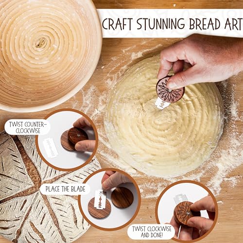 Superbaking Sourdough Banneton Bread Proofing Basket, 9" Round & 10" Oval