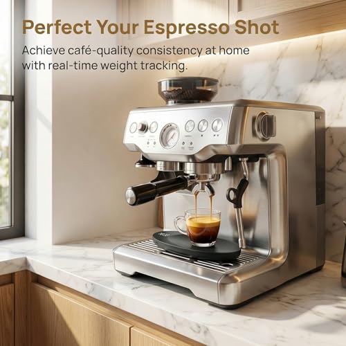 Digital Tea Scale 0.1g - Rechargeable Portable Coffee Scal - color: Black
