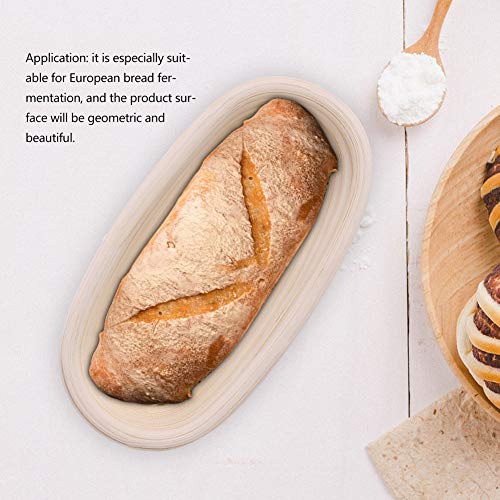 Oval Banneton Proofing Basket 28 x 14 x 8 cm Handmade Cane