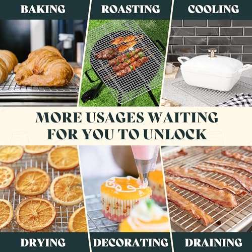 Cooling Racks 11.5 x16.5 in, Tight-Wire Stainless Steel Baking Rack 1-Pack - size: 11.5“ x 16.5”-1 Pack