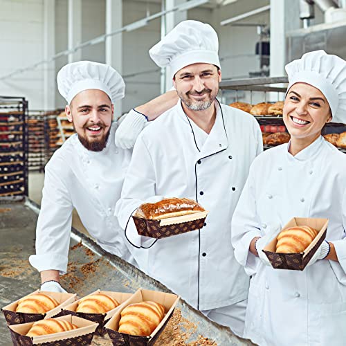 Panitay 100 Pcs Disposable Paper Loaf Pans, Kraft Mini Bread Baking Molds