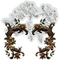 Lingzhi Baroque Fondant Mold Curlicues Relief Scroll Lace Silicone Molds - color: Style J