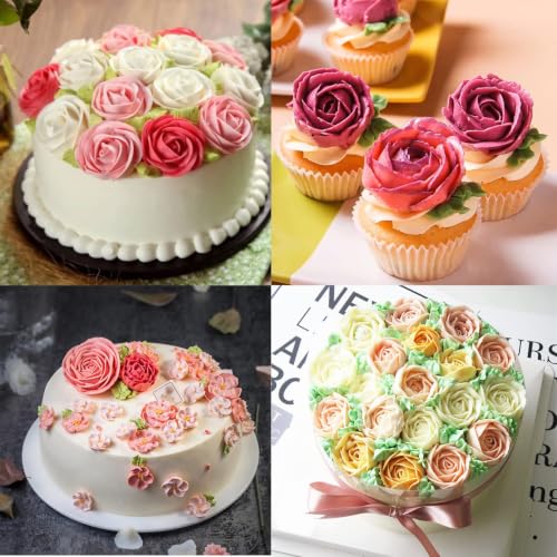 Hendiy 7 Pieces/Set Stainless Steel Cake Decorating Tips Set
