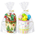 rebucas Cellophane Bags Flat Bottom Cookie Bags Cellophane Treat Bag with Twist Ties for Candy, Cookies, Popcorn, Gift Wrapping, 50 Pack 8x11 Inches, Clear - size: 8x11 inch (Pack of 50)