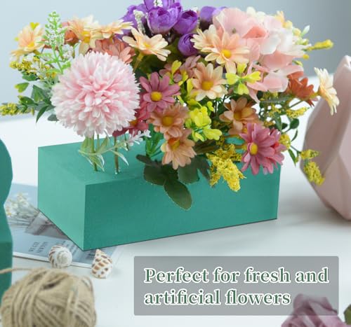 SupKing Floral Foams Blocks 4Pcs (7" L x 3.5" W x 2.1''H) Green Wet Dry Flower Foam Bricks Large Florist Plant Foam for Artificial and Fresh Flower Arrangement - size: 7 inch