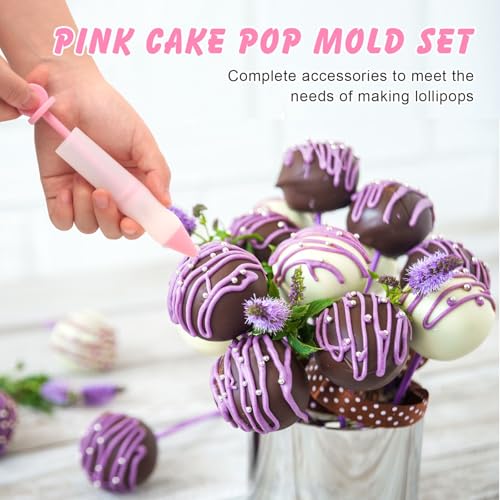 402Pcs Cake Pop Mold Kit with Stick, 20 Cavity Silicone Cake Pop Maker