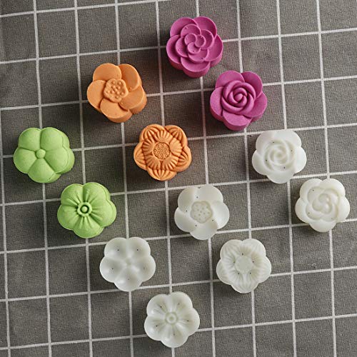 Cookie Stamp Mooncake Mold Set, Cookie Press Maker 50g Shaper - size: 50g 6pcs stamps