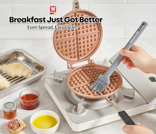 Wagensteiger Dark Gray Cooking Brush: Heat Resistant Food Grade Silicone, Non-stick Cookware Safe, Silicone Pastry & basting Brush, Flexible Bristle Design (10.63inch x 1.97inch) - size: 10.63inch x 1.97inch
