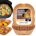 UBeesize XL10 Inch Disposable Air Fryer Liners 100 Pack Parchment Paper - size: 10 Inch Square