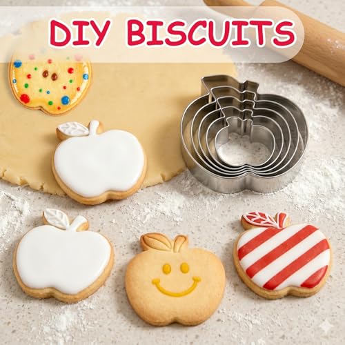 Apple Cookie Cutters for Teacher's Day Party, 5 Pack (Apple) - style: Apple