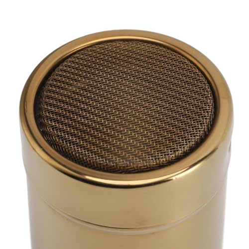 Powder Sugar Shaker Duster, Stainless Steel Dredge Shaker Powder Sugar Dispenser Fine Mesh Shaker for Salt Seasoning