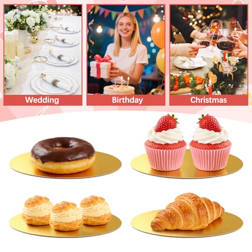 8 Pack 8 Inch Round Cake Boards,Gold Cardboard Cake Rounds - color: Gold, size: 8Inch, style: Classic Round