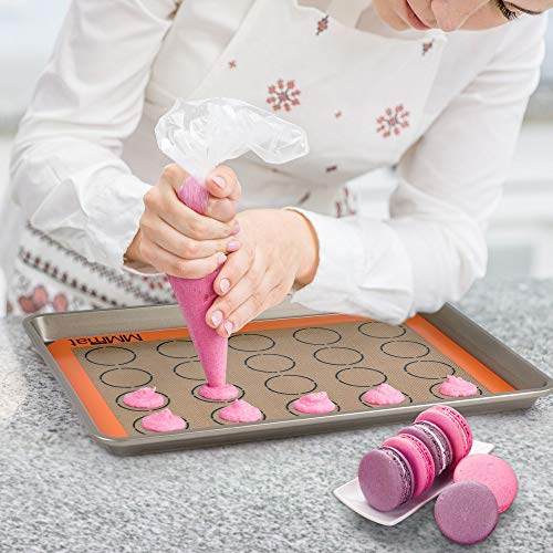 Best German Silicone Baking Mat, 2 Half Sheets + 1 Macaron Sheet - color: Macaron Baking Mat, size: 2 Half Sheets + 1 Macaron Sheet (Set of 3)