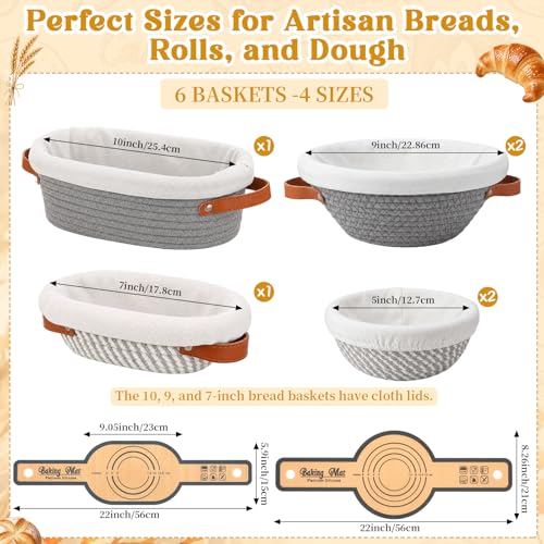 Cotton Rope Banneton Bread Proofing Basket Sourdough Basket Set