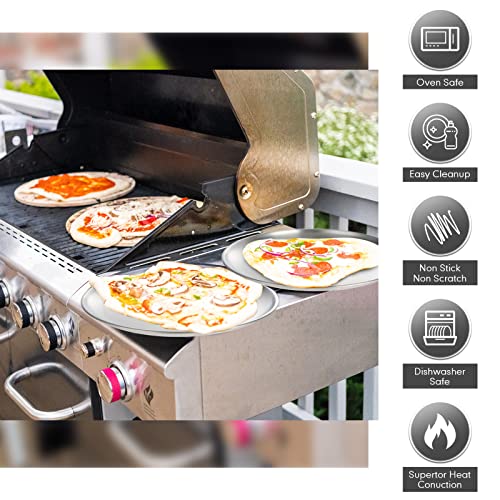 8 Pieces Silver Pizza Pans 10 Inch Bakeware - color: Silver, size: 10 Inch