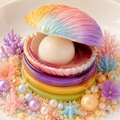 Juome Shell Shaped Silicone Molds - Large Seashell Chocolate Baking Molds - color: 1Pc Large Seashell