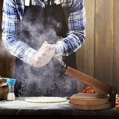 DOITOOL Wooden Dumpling Press with Handle Dough Presser
