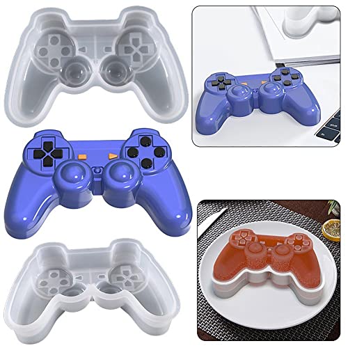 3D Game Controller Chocolate Silicone Molds, Non-Stick Large Breakable Chocolate Molds with 1 Pcs Wooden Mallet for DIY Party Decoration Smash Game Controllers, Cake Baking, Birthday, Candy Molds