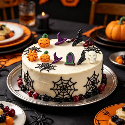 2pcs Halloween Silicone Molds for Chocolate, Jelly, Candy, Dessert - color: Purple(18 cavity)-R0269