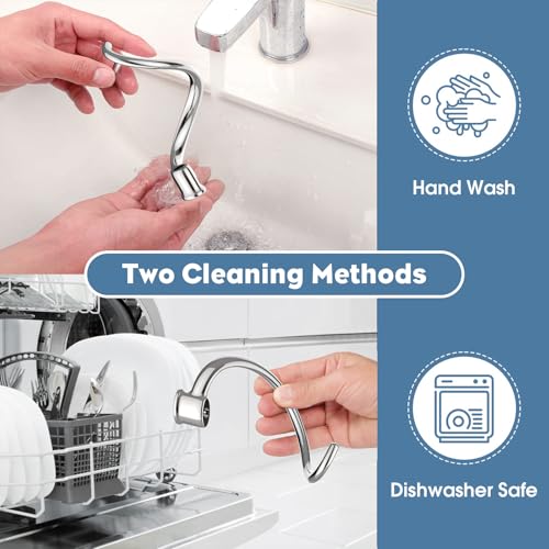 COFUN Stainless Steel Spiral Dough Hook for Kitchenaid Stand Mixers - color: Sliver- 5Plus & 6QT Spiral Hook
