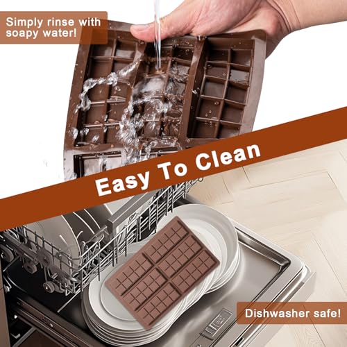 Chocolate Bar Mold，Non-Stick Chocolate Molds，100% Food Grade Silicone Mold (Pack of 2) - size: 10 Snap (Pack of 2)